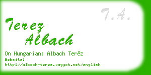 terez albach business card